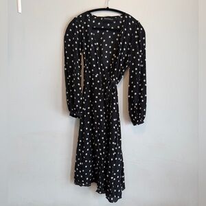 Authentic Realisation Violette Black Polka Dot Wrap Dress